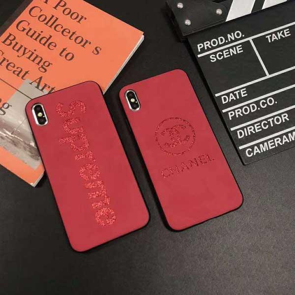 Supreme アイフォン Xs Maxケース オシャレ シャネル Iphone Xs保護カバー アイフォンx Xrケース 赤