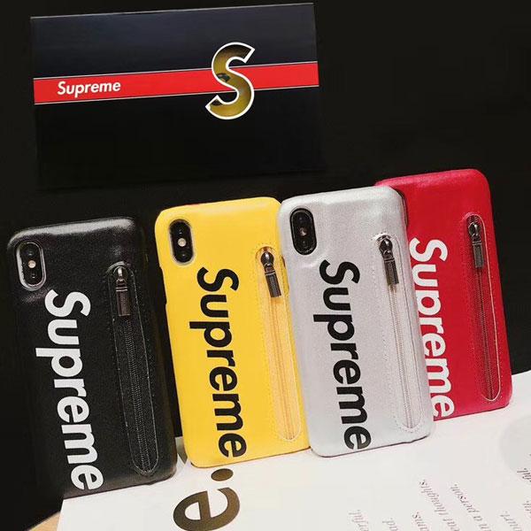 シュプリーム Iphone Xr Xs Maxケース カードポケット付き Supreme Iphone X Xsカバー