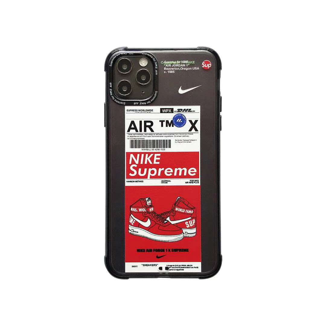 Supreme Nikeコラボ iPhone SE/11/11Pro ケース ナイキ オフホワイト iPhone 11pro maxカバー  シュプリーム AIR iphone xr/xs/xs maxケース ブラントiphone xケース
