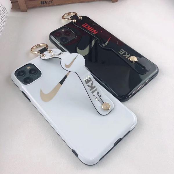 ペア ナイキ iPhone 11/11 Proケース アイフォン SE/11 pro max背面ケース バントベルト付き ブラント iphone xs/xs maxカバー NIKE アイフォンX/8/7プラスケース