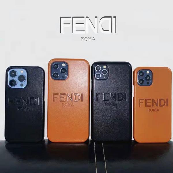 FENDI iPhone13pro max/13ケース レザー 背面ケース フェンディ アイフォン13pro/12/12pro maxカバー ブランド iphone11/11pro max レザーケース