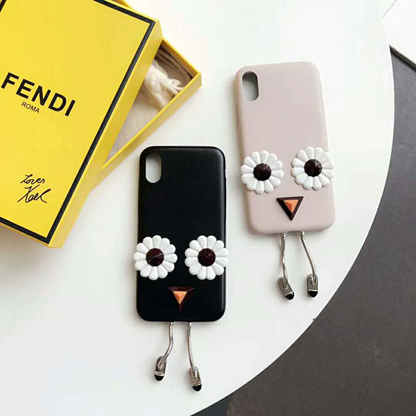 フェンディ iphone xケース ブランド fendi iphone 8/8 plus携帯カバー フラワー 女性らしさ  iphone7/7plusケース 微笑み アイフォン 6s プラスガラス ケース ファッション