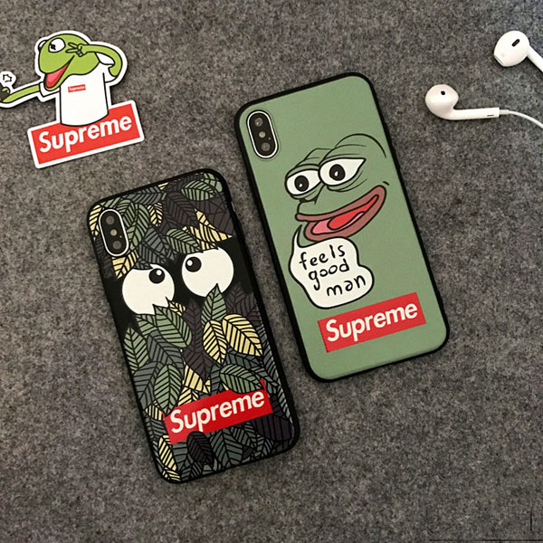 ファッション supreme iphone XR/XS/XS MAXケース supreme 蛙カエル