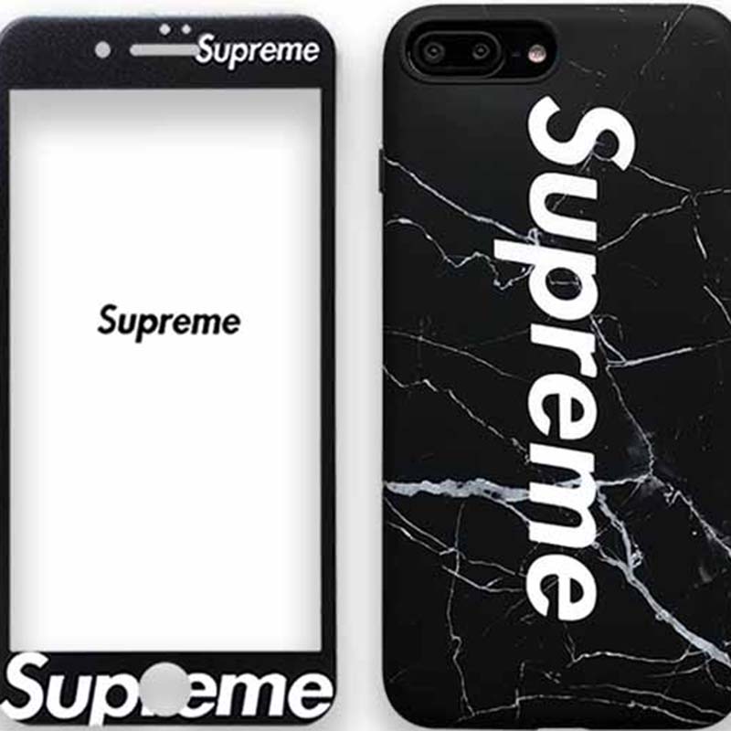 Supreme iPhone 8 Plus Black 黒スマホ/家電/カメラ