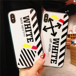 オフホワイト アイフォンxs maxケース iphone xr保護カバー ブラント Off-white アイフォンx/xsケース 個性 iphone 8/7 plusケース ペア 黒 白 衝撃吸収