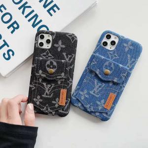 ヴィドン アイフォンSE/Xs Maxケース lv iPhone Xrケース デニム製  モノグラム アイフォンX/Xsカバー ブラント iPhone 11/11PRO MAXケース カードポケットが付き