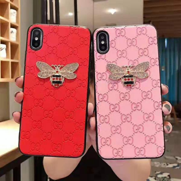 Gucci iPhone xr/xs maxケース ハチミツ付き 可愛い グッチ アイフォンX/Xsケース ブラント iphone 8/7/6プラスケース 女性向け