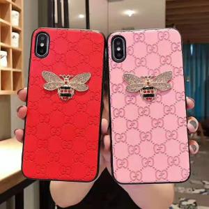 Gucci iPhone xr/xs maxケース ハチミツ付き 可愛い グッチ アイフォンX/Xsケース ブラント iphone 8/7/6プラスケース 女性向け