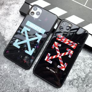 オフホワイト アイフォン11/11 Proケース ブラントiPhone 11 pro max/xs maxケース ペア off-white iPhone x/xs/xrカバー ガラス表面 アイフォン8/7プラスケース