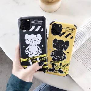オフホワイト Kawsコラボ iPhone11pro maxケース 個性 ブラント カウズ アイフォン11/11プロカバー   OFF-WHITE iphone xr/xs maxケース カッコイイ アイフォンXS/Xケース