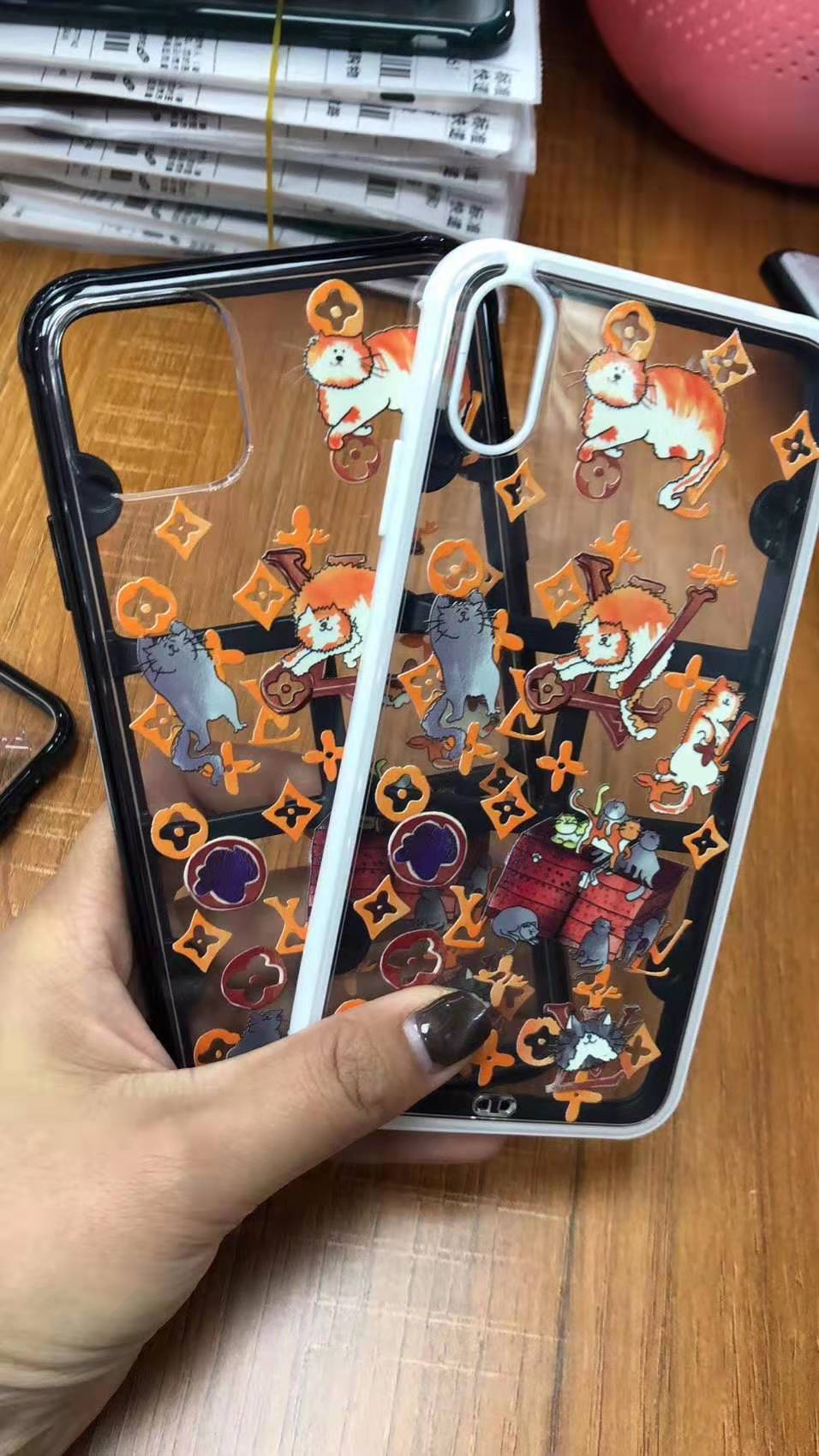 可愛い猫柄 ルイヴィトン iphone11/11proケース