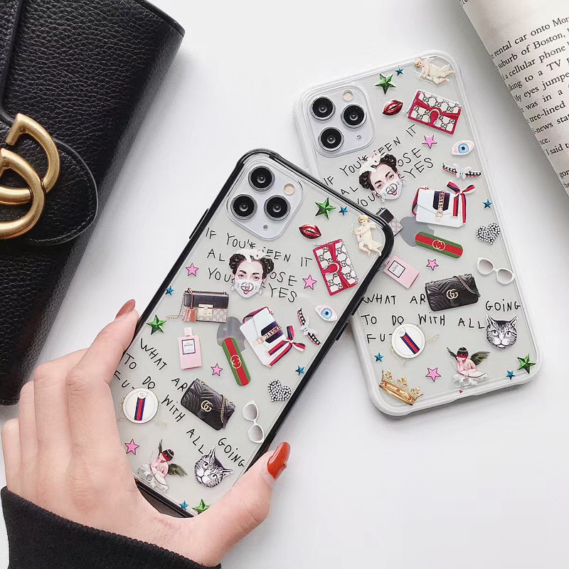 グッチ iphone11proケース 透明ケース
