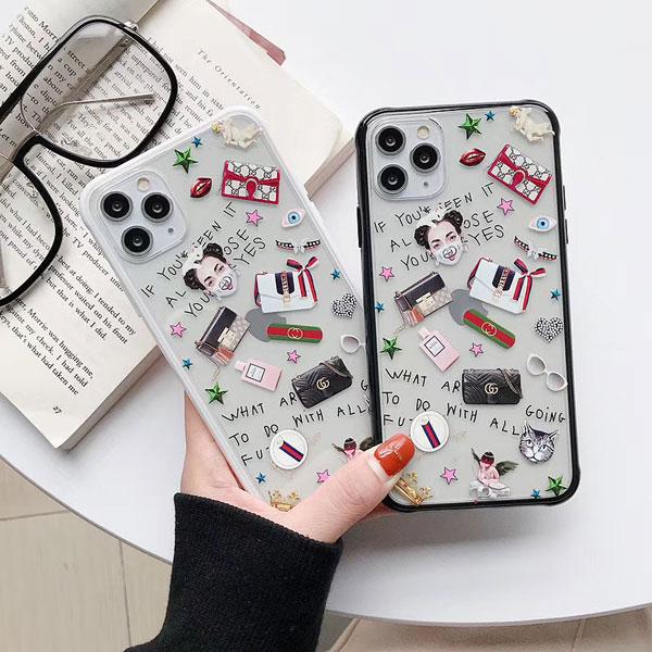 ブラント GUCCI iphone11/11proケース グッチ iPhone11pro max保護カバー 透明ケース アイフォン xr/xs maxケース 新品 オシャレ iphone x/xsケース 送料無料