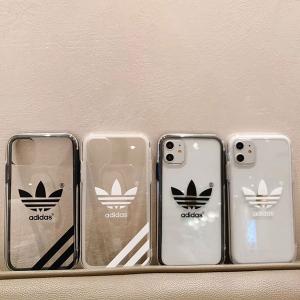 アディダス iPhone11/11pro max ケース adidas 透明ケース iphone11proカバー ペア ブラント iphone xr/xs maxケース カップル向け iphone x/8/7 plusケース