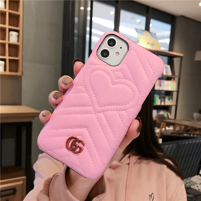 ブラント グッチ iPhone 11/11Pro Maxケース GUCCI ハート iPhone SE