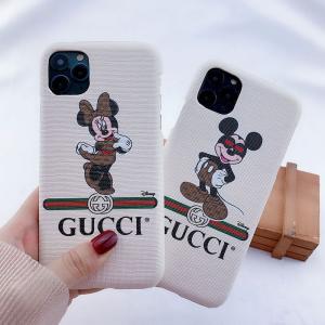グッチ ミニー ミッキーコラボ iPhone 11/11 Proケース ペア アイフォン11 Pro Maxケース GUCCI iphone xr/xs/xs maxケース 恋人 カップル 送料無料