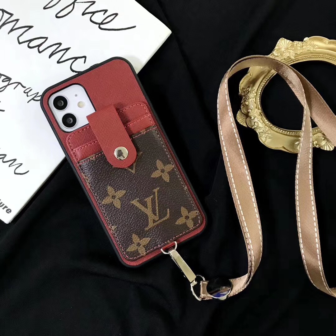 ヴィトン iPhone12 ケース ネックストラップ付き