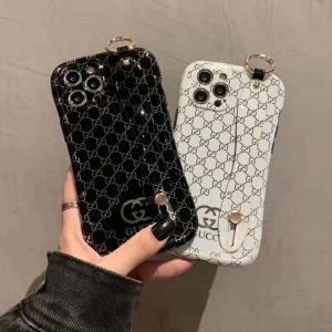GUCCI iPhone12pro/12ケース ハンドベルト付き グッチ アイフォン12ミニ/12プロマックスケース ペア iPhone11/11pro max携帯ケース アイフォン11プロカバー 