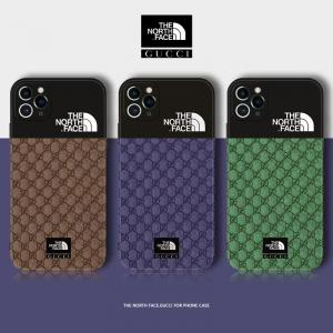 GUCCI THE NORTH FACEコラボ iPhone13/13pro/12/12pro maxケース アイフォン12プロカバー グッチ ノースフェイス iPhone11/11pro/11pro max携帯ケース