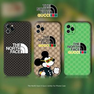 グッチ ノースフェイス ミッキーコラボ iphone13/13pro/12pro maxケース アイフォン12/12プロケース GUCCI THE NORTH FACE iPhone11/11pro/11pro maxケース