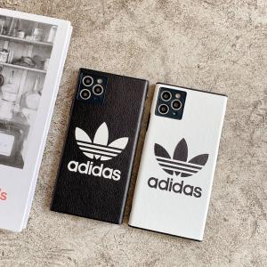 アディダス iPhone12 ケース iPhone12pro iPhone12mini iPhone12Pro Max スクエア カバー ブラント adidas iPhone11 11Pro 携帯ケース 革 アイフォン11pro maxケー