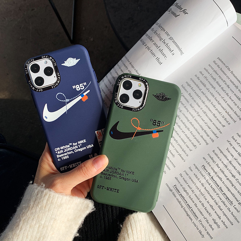 オフホワイト ナイキ エアー ジョーダン iPhone12/12pro maxケース ペア