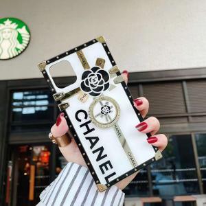 シャネル iPhone13/13pro/12/12pro maxケース バンカーリング付きアイフォン12プロケース CHANEL 四角型ケース iphone11/11pro/11pro max/x/8ケース