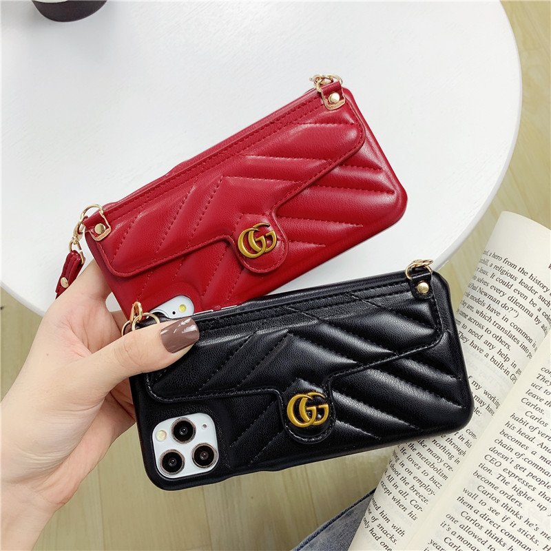 GUCCI iPhone12proケース ショルダーベルト付き