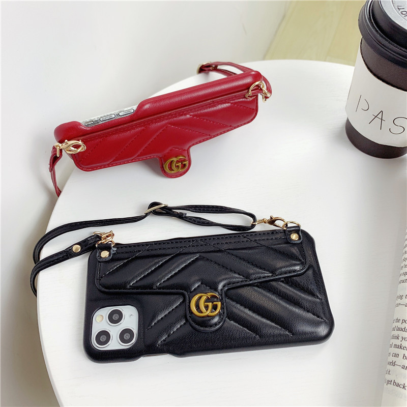 GUCCI iPhone12proケース ショルダーベルト付き