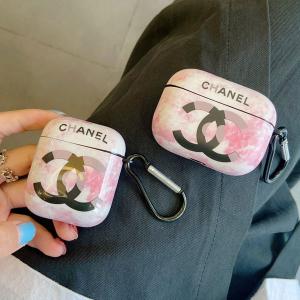 超可愛い シャネル AirPods Pro ケース カラビナ付き CHANEL エアーポッズ プロ ケース カバー AirPods 2/1世代ケース イヤホンケース