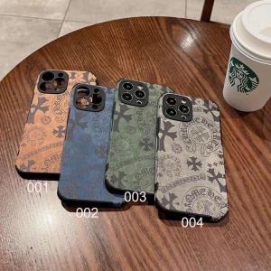クロムハーツ iphone14/14pro/13/12proケース レザーケース iPhone12/12pro maxケース メンズ レディース CHROME HEARTS アイフォン11/11pro/11pro maxケース