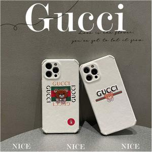 グッチ テディベア iPhone12pro maxケース 可愛い GUCCI iPhone12/12 Proケース くま ブラント アイフォン11/11pro/11pro maxカバー