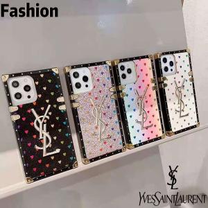サンローラン アイフォン13/13pro/12ケース iPhone12proケース スクエア型 四角 YSL iphone12pro maxカバー iphone11/11pro maxケース オシャレ