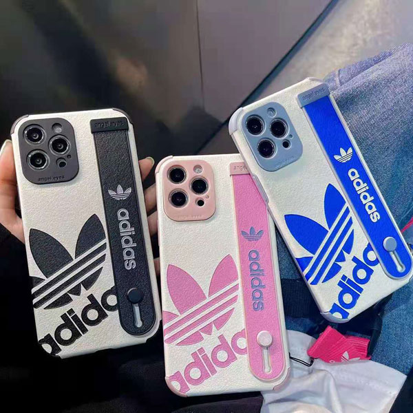 アディダス iPhone13Proケース ネックストラップ付き