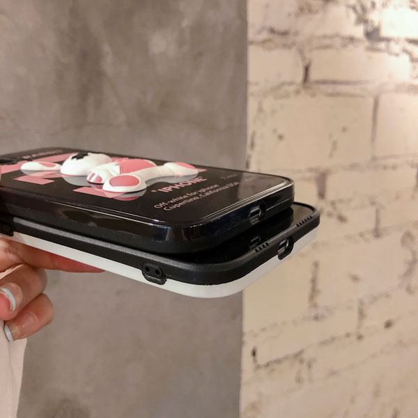 オフホワイト iPhone13/13proケース うさぎ 3D ブラント OFF-WHITE 