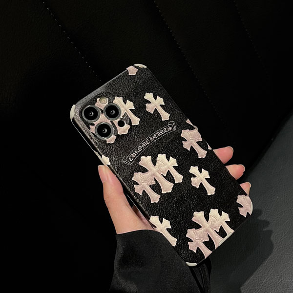 クロムハーツ iPhone13 Proケース ブラント CHROME HEARTS アイフォン13/13 pro maxカバー レザーケース