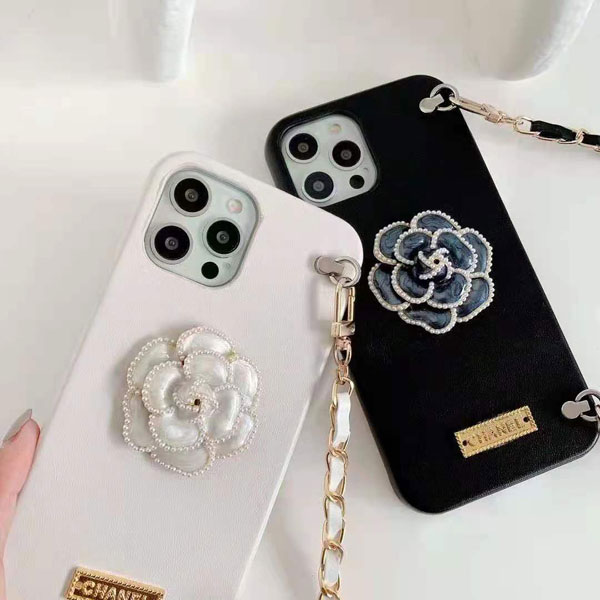 シャネル iPhone13ケース ショルダーチェーン付き