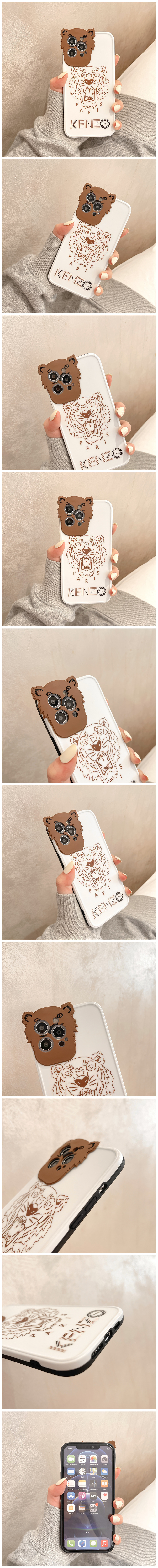 ケンゾー iPhone13/13 Proケース ブラント KENZO アイフォン12/13 Pro Maxカバー 3Dカメラ保護