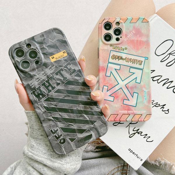 オフホワイト iPhone13/12proケース ペア アイフォン12/12プロ マックス ケース ブラント OFF-WHITE iPhone11/11pro/11pro max保護カバー カップル