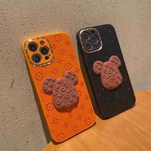 ルイヴィトン ベアブリック iPhone13/13 Pro Maxケース 3D立体ロゴ ブラント モノグラム LV アイフォン12プロカバー iphone11/11pro maxケース