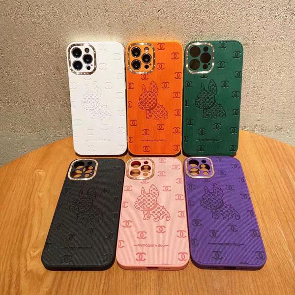 Chanel iPhone13ケース アイフォン12/13プロ携帯ケース monogram dog 犬柄 シャネル iphone12pro/11/11pro max保護カバー おしゃれ
