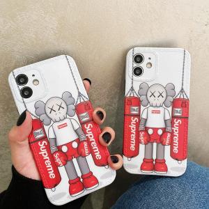 海外限定 シュプリーム KAWS iPhone13/13proケース ソフトケース アイフォン12/13proカバー Supreme カウズ iphone11pro maxケース 個性