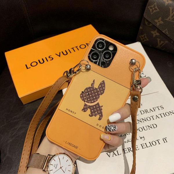 可愛い ルイヴィトン iPhone13/13 Pro Max肩掛けケース ストラップ アイフォン12/13プロカバー 斜めがけ ブラント LV iPhone12pro/11ケース