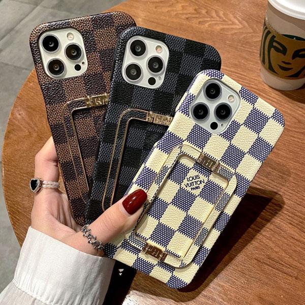 ルイヴィトン ダミエ柄 iphone13/13pro maxケース スタンド機能 アイフォン13プロ保護カバー ブラント iPhone12/12pro max/11proレザーケース