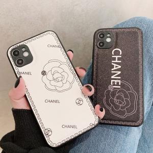 シャネル カメリア柄 iphone13/13pro maxケース ブランド iPhone12/12プロレザーケース 可愛い CHANEL アイフォン11/11pro max 携帯ケース
