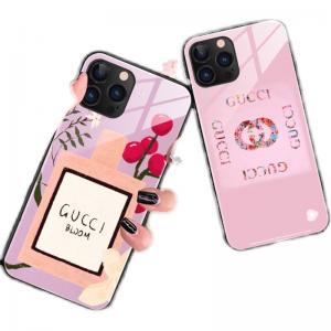 おしゃれ Gucci iphone13pro/13ケース ガラス アイフォン13pro maxカバー グッチ 香水 花 iphone12/12pro ケース ブランド iphone11/11pro max携帯ケース