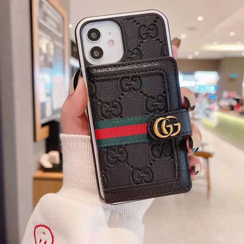 グッチ iPhone13/13pro maxケース カードポケット付き GUCCI iPhone13 