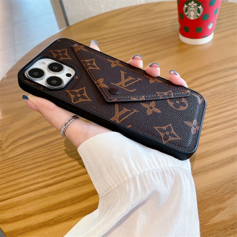 カードポケット付き iPhone13pro maxケース ルイヴィトン