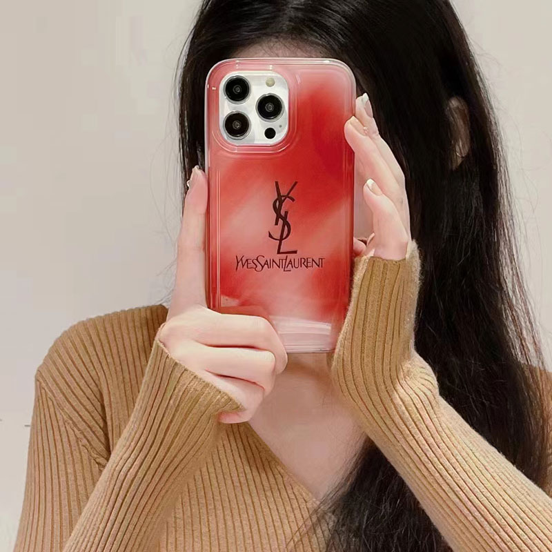 YSL iPhone14 Pro Maxケース 半透明
