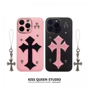 クロムハーツ iPhone16/15/15pro/14/14 Pro/14 Pro Maxケース 専用ストラップ付き ブランド アイフォン13/13pro/12/11カバー